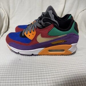 Nike Red and Blue Sneakers Air Max 90